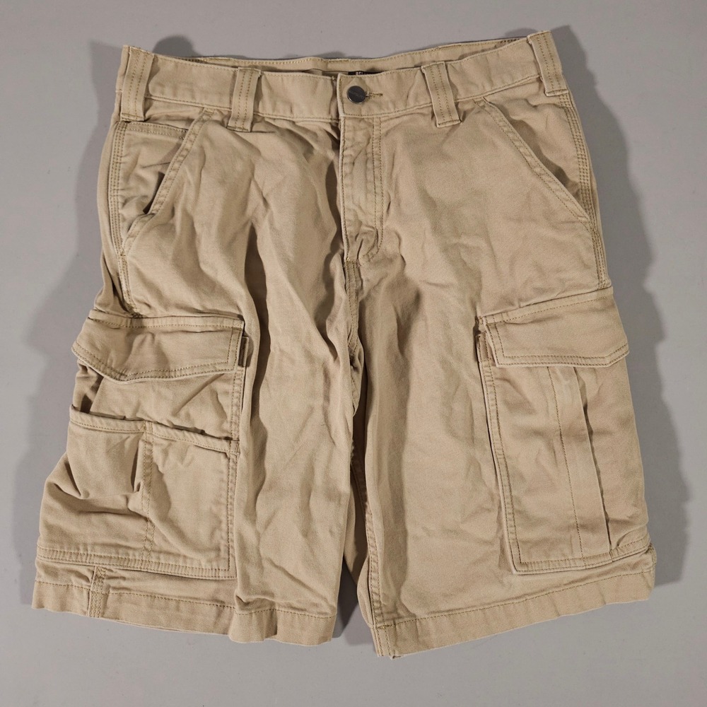 Carhartt Cargo Shorts Mens 32 Tan Rugged Flex Relaxed Fit Canvas BS3542-M